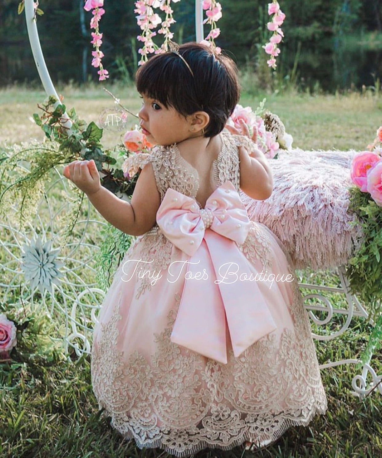 Allison Dress (Pink & Gold)