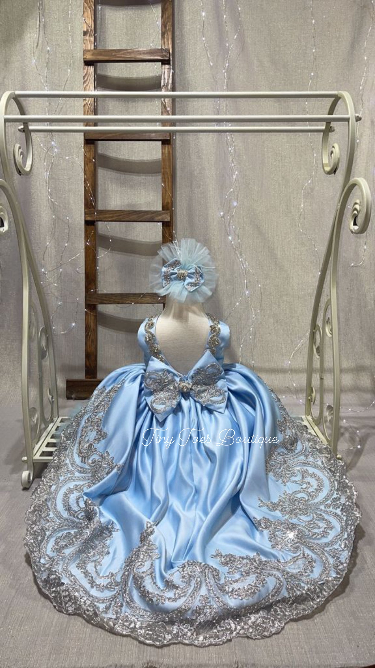 Cassandra Gown (Sky Blue & Silver)