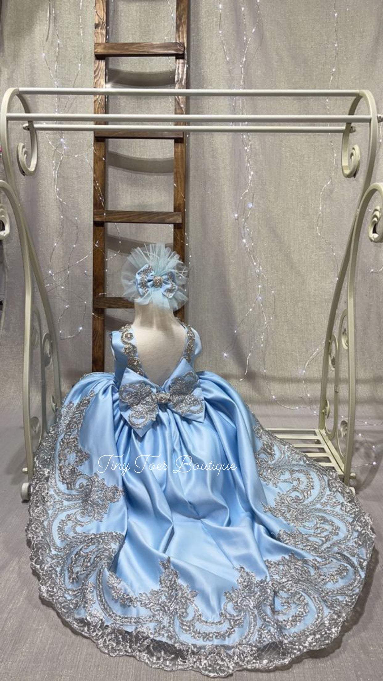 Cassandra Gown (Sky Blue & Silver)