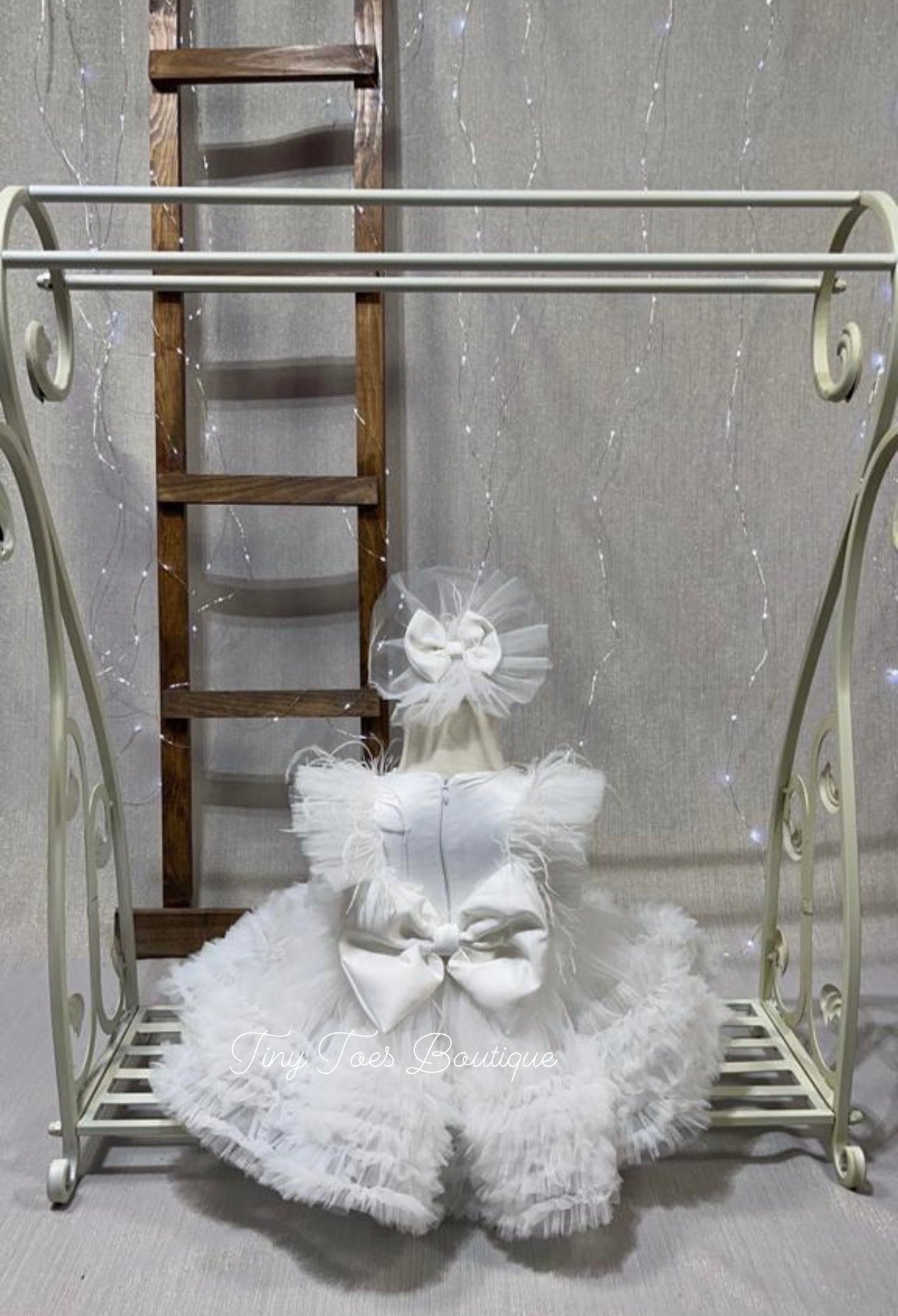 Ruffle Harmony Dress (White)