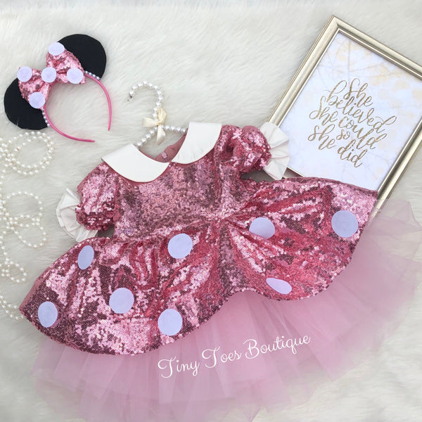 Minnie Mouse Dress – Tiny Toes Boutique LLC