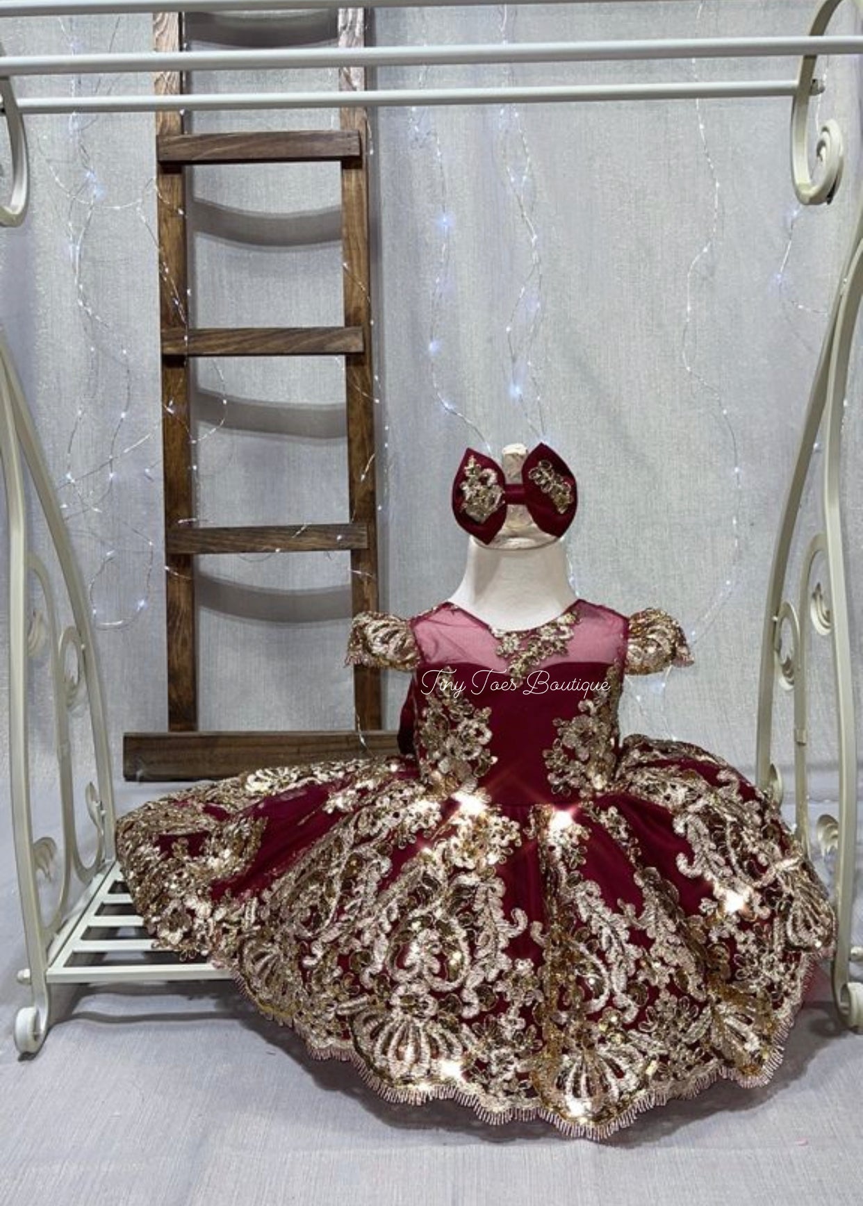 Elena High-Low Gown (Burgundy)