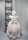 Leelah Dress (Ivory Pink)
