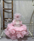 Ruffle Harmony Dress ( Pink )