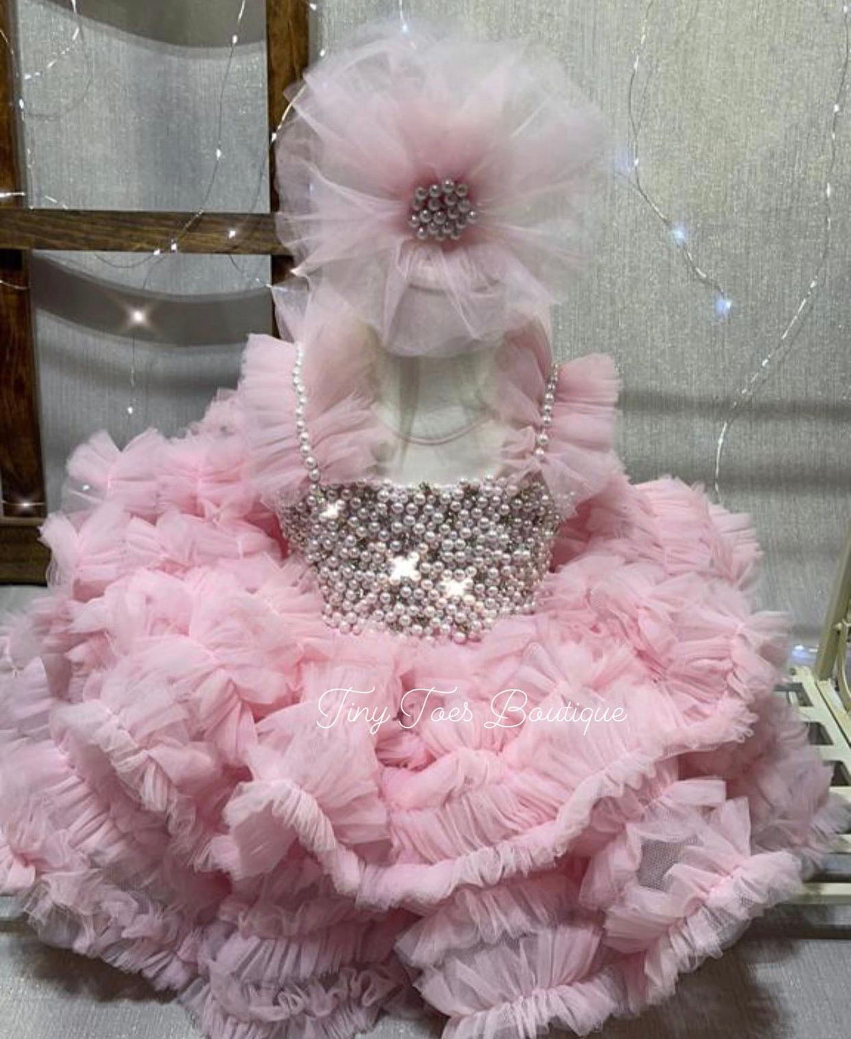 Ruffle Harmony Dress ( Pink )