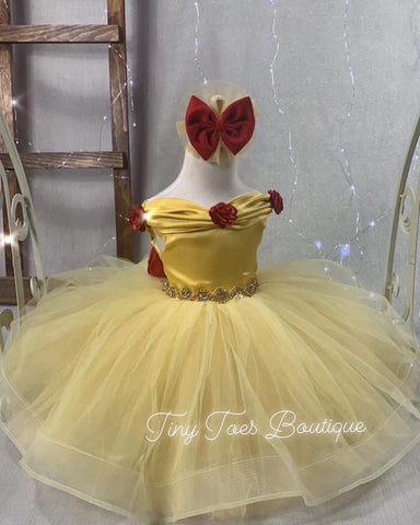 Princess Belle Inspired Dress – Tiny Toes Boutique LLC Princess Belle Inspired Dress – Tiny Toes Boutique LLC