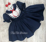 Monica Vintage Dress ( Red Bow )