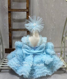 Ruffle Harmony Dress (Sky Blue)