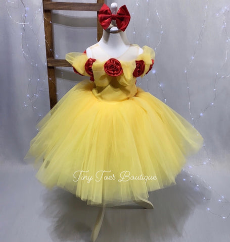 Princess Belle II Inspired Dress – Tiny Toes Boutique LLC Princess Belle II Inspired Dress – Tiny Toes Boutique LLC