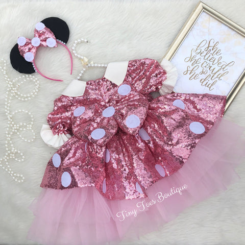 Buy Minnie Polka Dot Dress, Minnie Girls Dress, Minnie Mouse Dress Girls  Online in India - Etsy