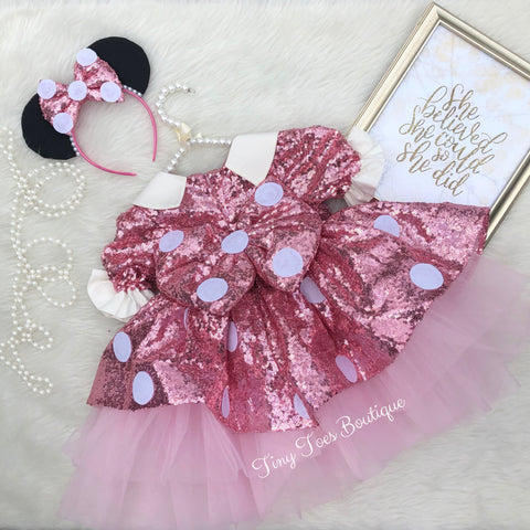 Minnie Mouse Dress Tiny Toes Boutique LLC Minnie Mouse Dress Tiny Toes Boutique LLC